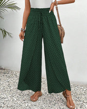 Clara Devereux | Printed Wide Leg Trousers For Women