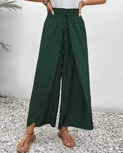 Clara Devereux | Printed Wide Leg Trousers For Women