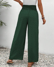 Clara Devereux | Printed Wide Leg Trousers For Women