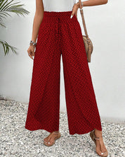 Clara Devereux | Printed Wide Leg Trousers For Women