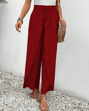 Clara Devereux | Printed Wide Leg Trousers For Women