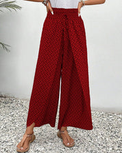 Clara Devereux | Printed Wide Leg Trousers For Women