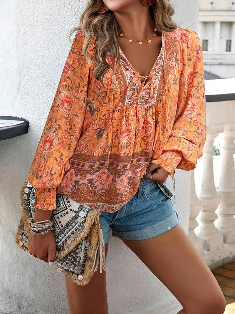 Monique Payne | Boho Floral Blouse For Women