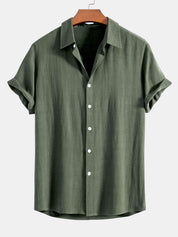 Lorenzo Moretti | Linen Short Sleeve Shirt For Men