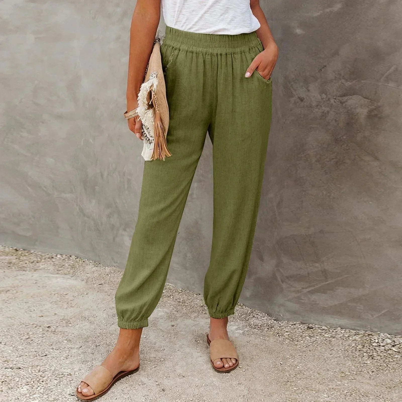 Isabella Moretti | Relaxed Linen Trousers For Women