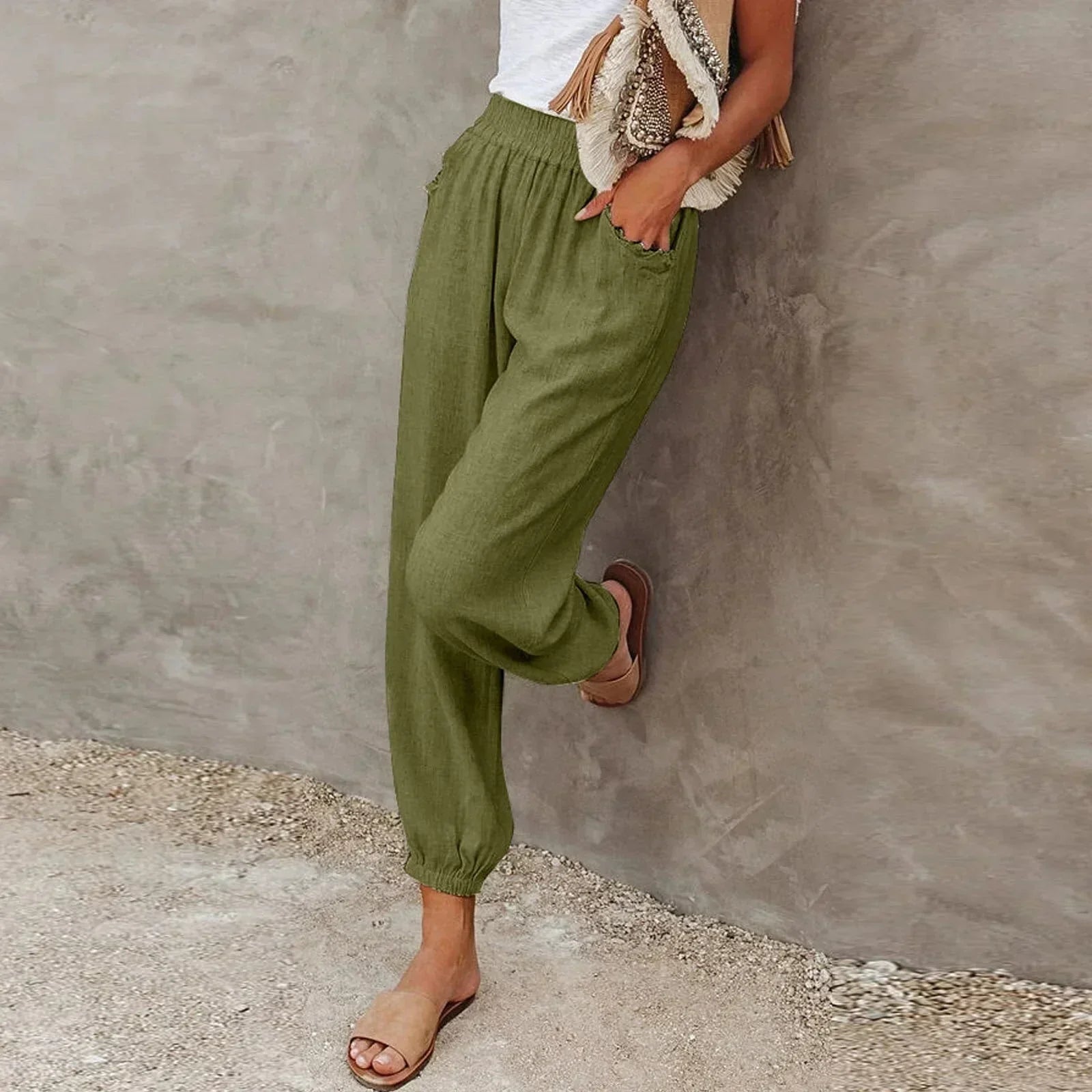 Isabella Moretti | Relaxed Linen Trousers For Women