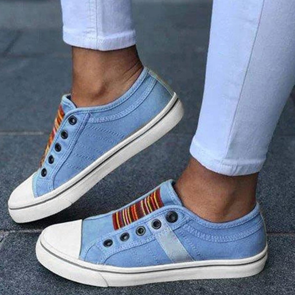 Camille Brighton | Casual Canvas Slip-On Trainers For Women