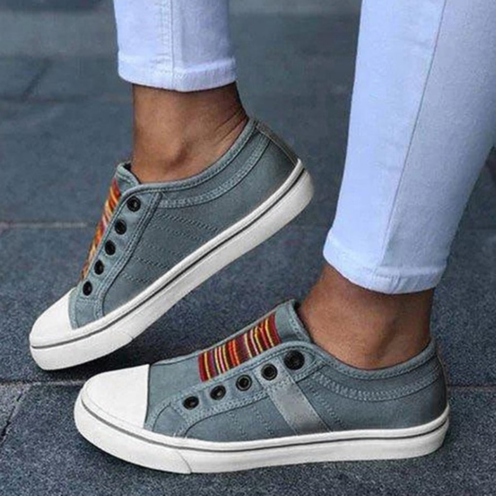 Camille Brighton | Casual Canvas Slip-On Trainers For Women