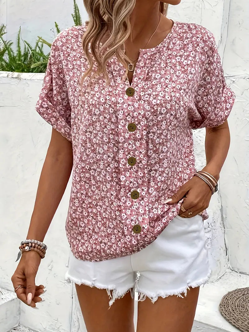 Arabella Sinclair | Floral Button Blouse For Women