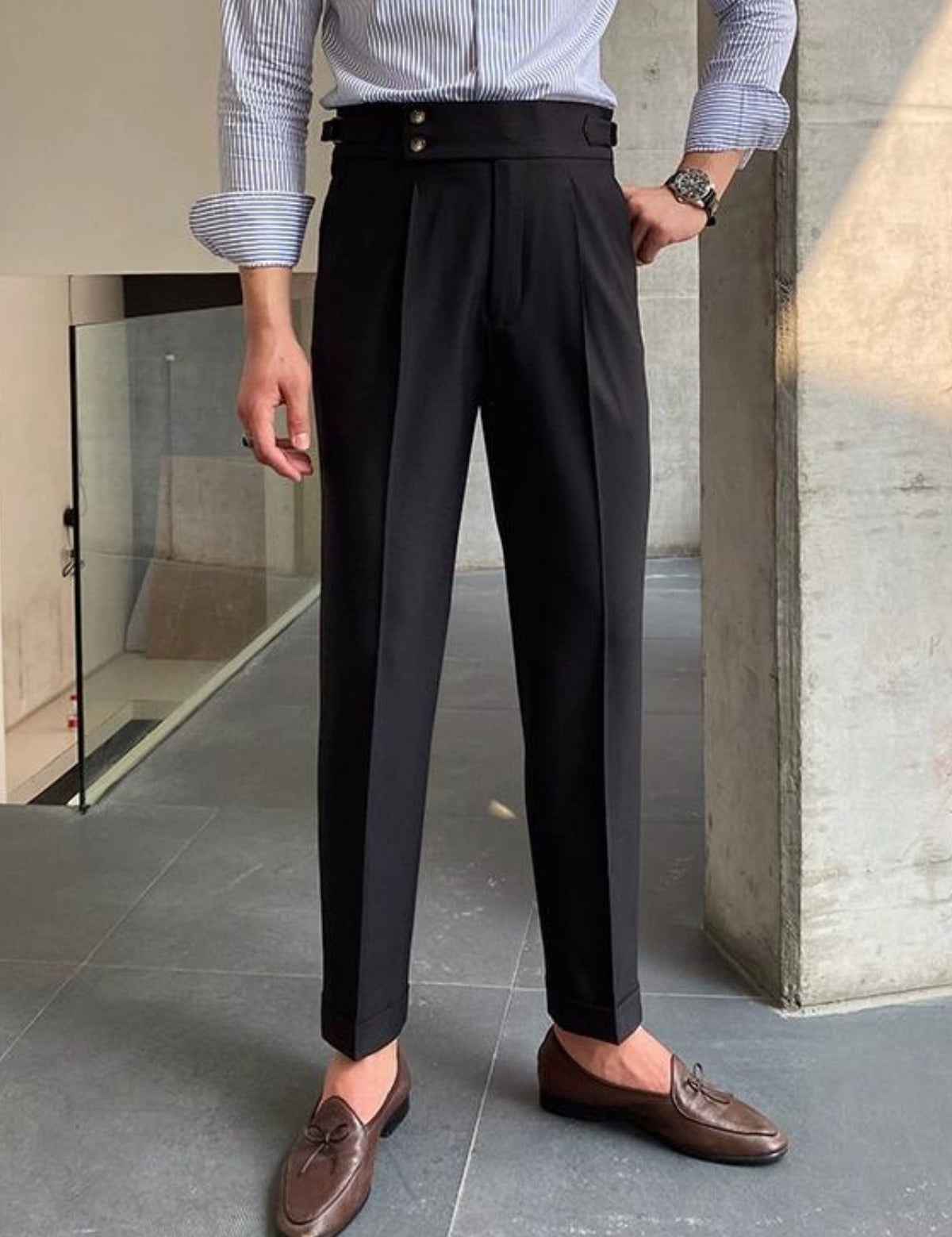 Luca Verano | Tailored Pleated Smart Trousers