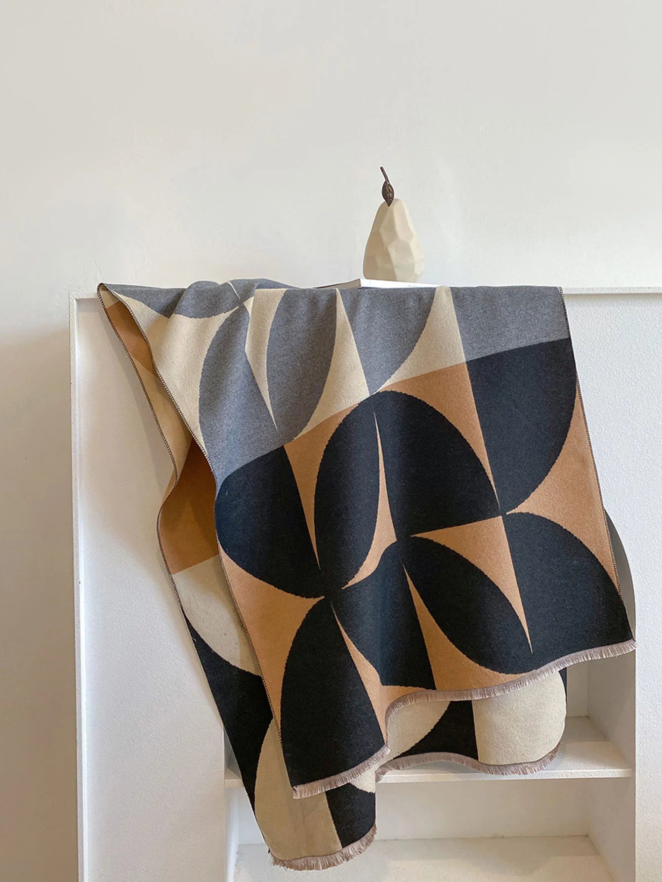 Valentina Moreau | Luxury Geometric Winter Scarf For Women