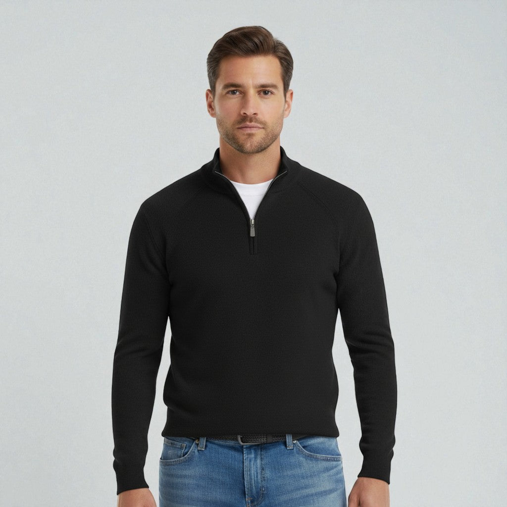 Sebastien Dupont | Luxury Half-Zip Knit Sweater