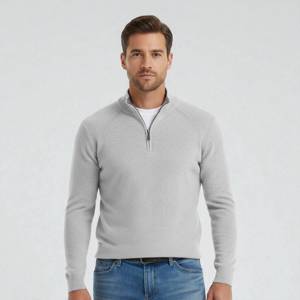 Sebastien Dupont | Luxury Half-Zip Knit Sweater