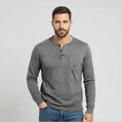Daniel Moreau | Premium Henley Long Sleeve Shirt