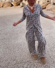 Alyssa Kirk | Printed Two-Piece Tunic Set For Women