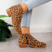 Vivienne Laurent | Leopard Print Ankle Boots For Women