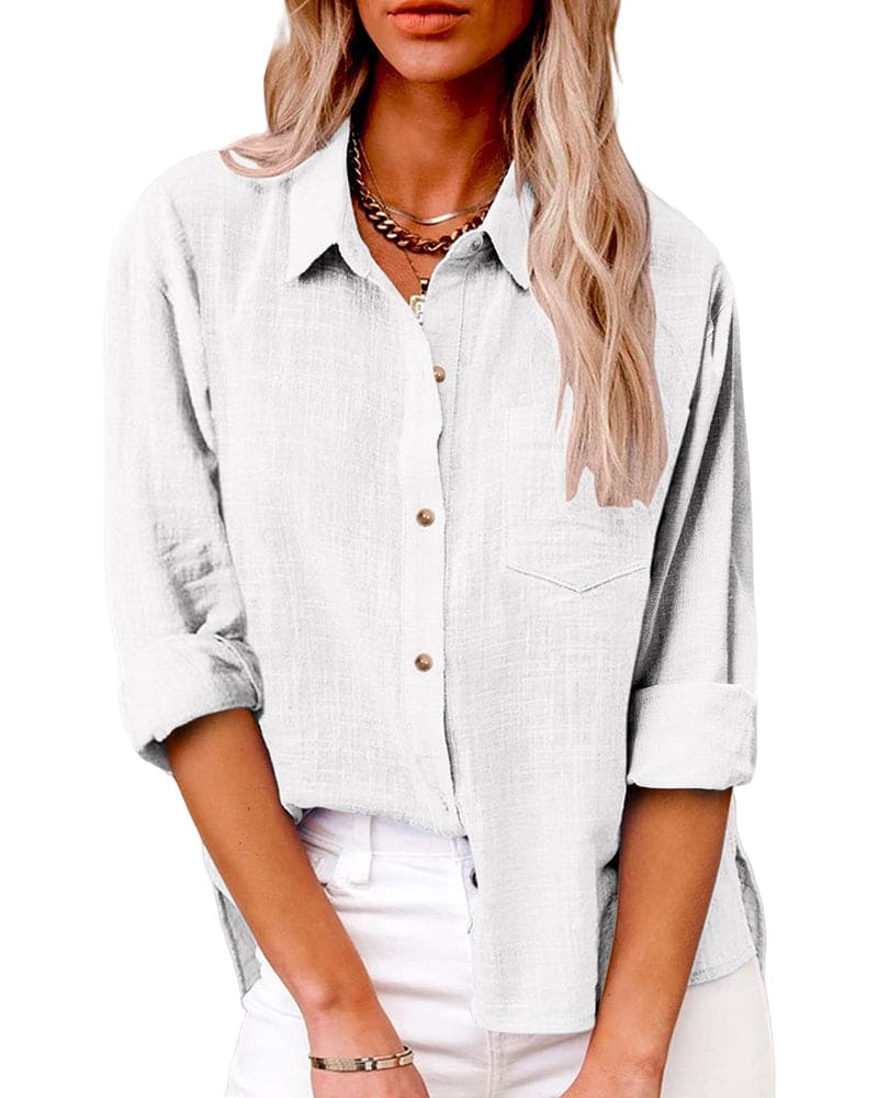 Juliette Monroe | Casual Linen Button Shirt For Women