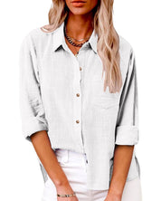 Juliette Monroe | Casual Linen Button Shirt For Women