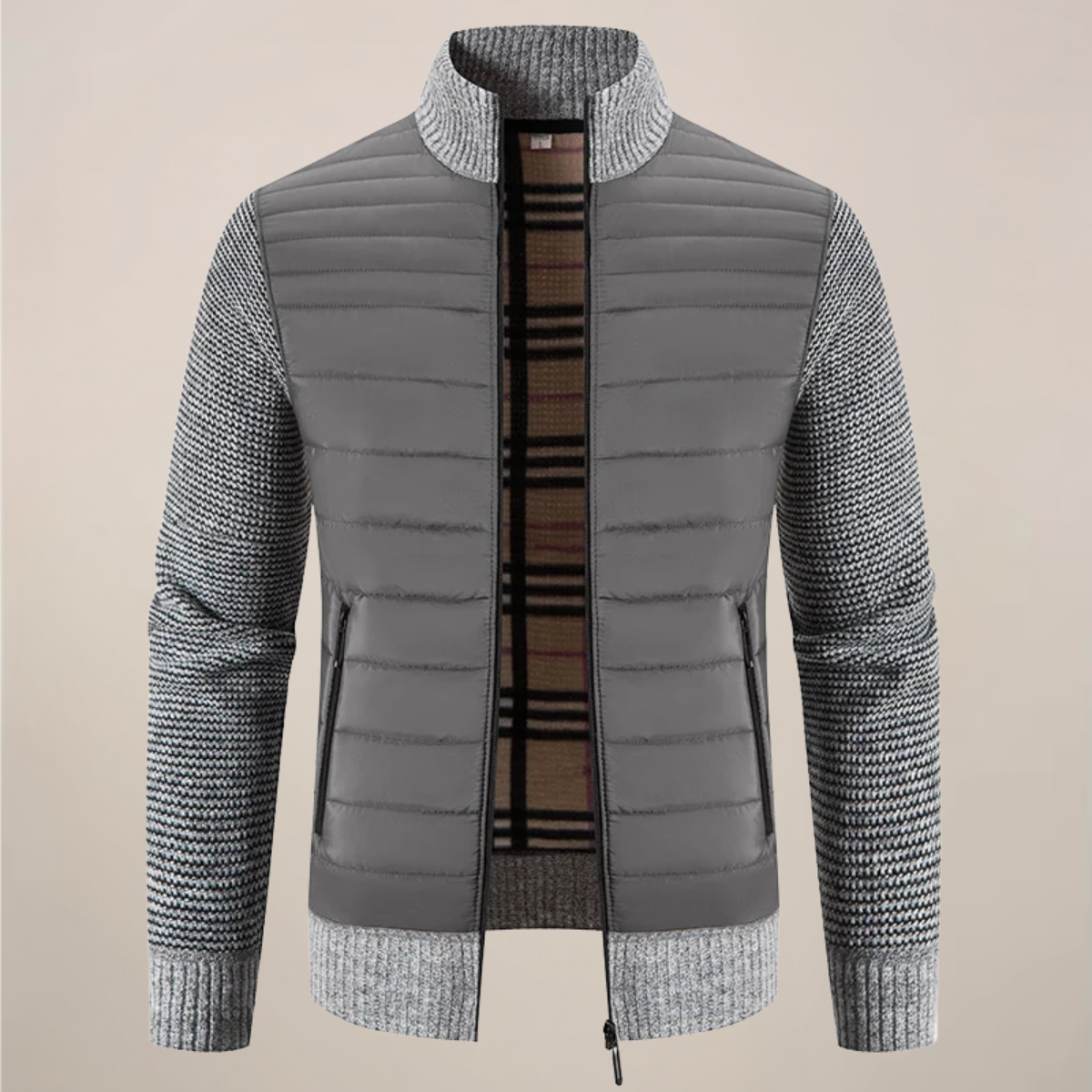Oliver Beaumont | Hybrid Quilted Knit Jacket For Men