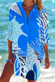 Sophia Bellini | Coastal Print Beach Dress For Women