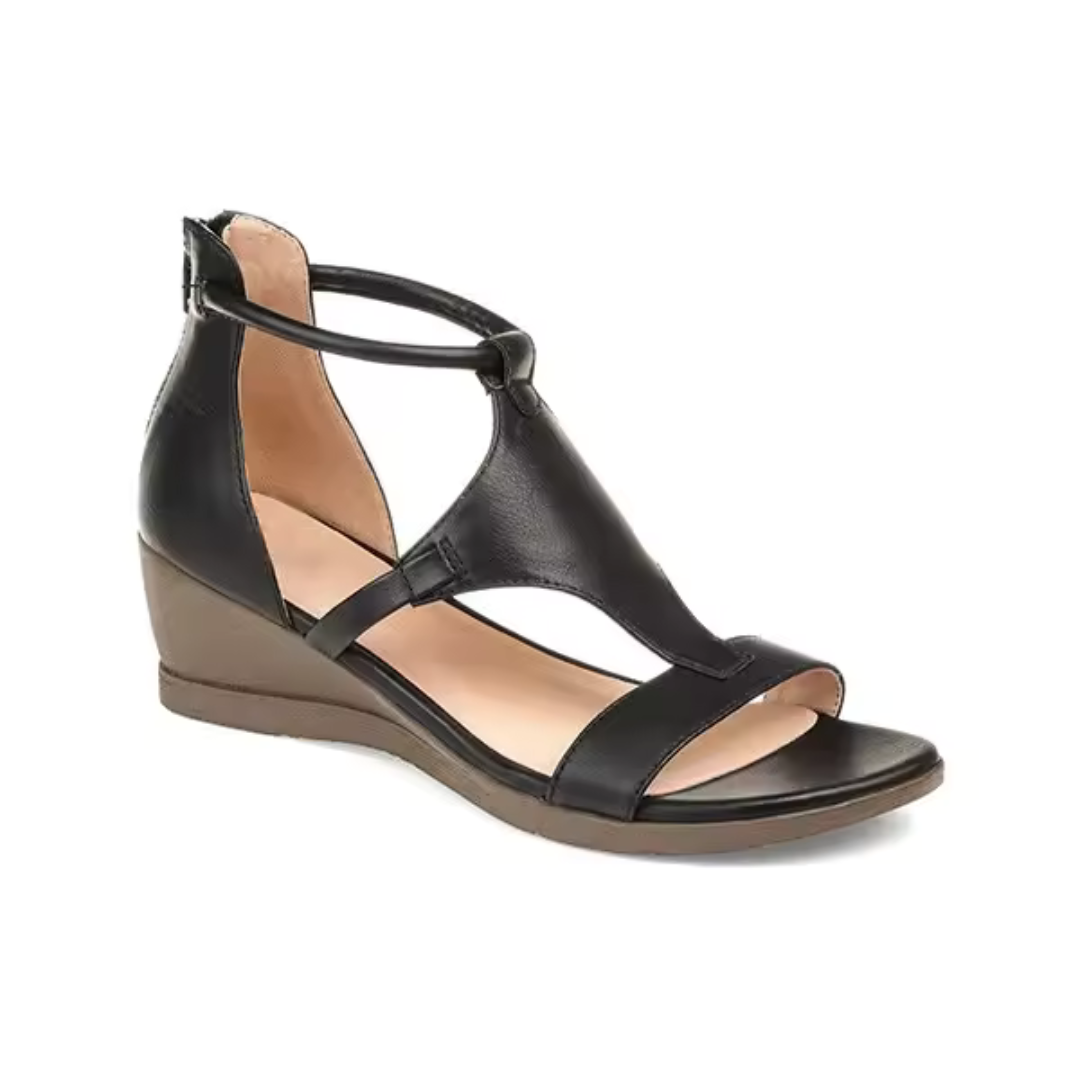 Valentina Rousseau | Leather Wedge Sandals For Women