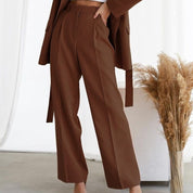 Alessia Romano | Vibrant High-Waist Wide Leg Trousers For Women