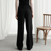 Alessia Romano | Vibrant High-Waist Wide Leg Trousers For Women