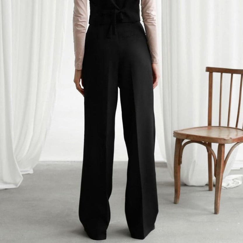 Alessia Romano | Vibrant High-Waist Wide Leg Trousers For Women