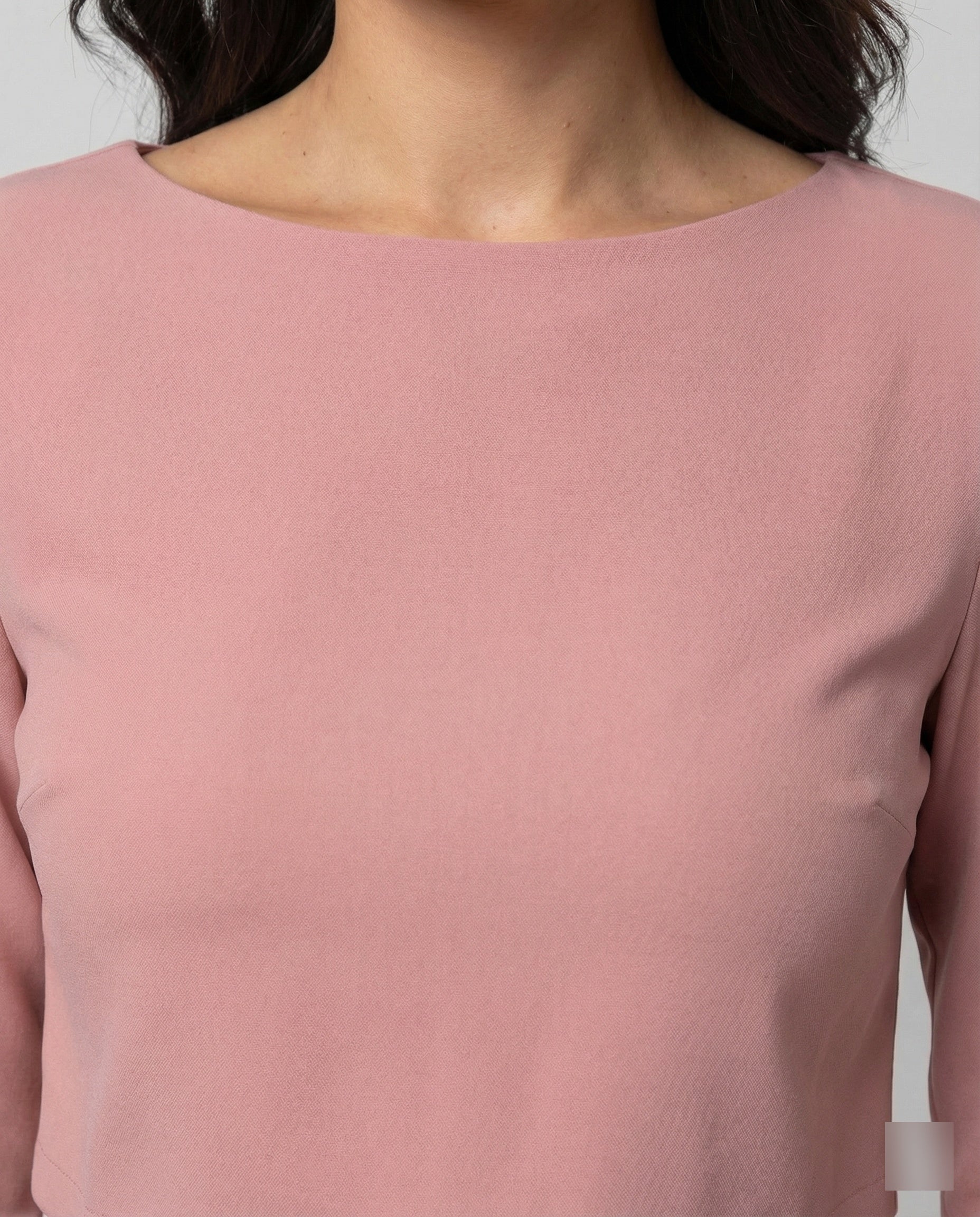 Valentina Rosière | Pink Wide-Leg Tailored Crop Top & Trouser Set
