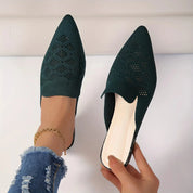 Élodie Sinclair | Elegant Knit Mule Loafers For Women