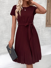 Genevieve Hartley | Pleated Midi Dress For Women