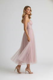 Juliette Sinclair | Pink Tulle Midi Dress For Women