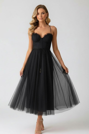 Juliette Sinclair | Pink Tulle Midi Dress For Women