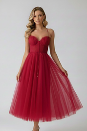 Juliette Sinclair | Pink Tulle Midi Dress For Women