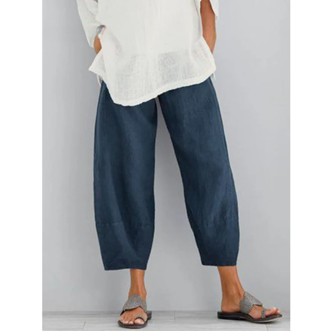 Clara Bellini | Relaxed Linen Trousers For Women