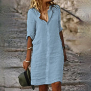 Charlotte Sinclair | Linen Shirt Dress For Women