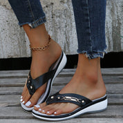 Solène Vaquerie | Comfort Wedge Flip Flops for Women