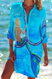 Sophia Bellini | Coastal Print Beach Dress For Women