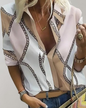 Seraphina Rossi | Chain Print Statement Blouse For Women