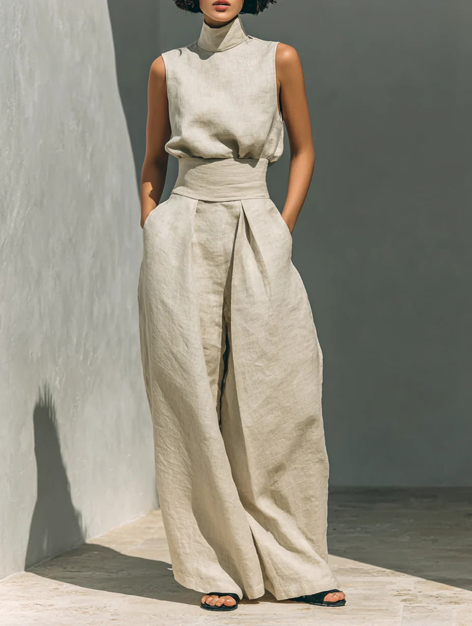Genevieve Laurent | Linen Two Piece Set For Women