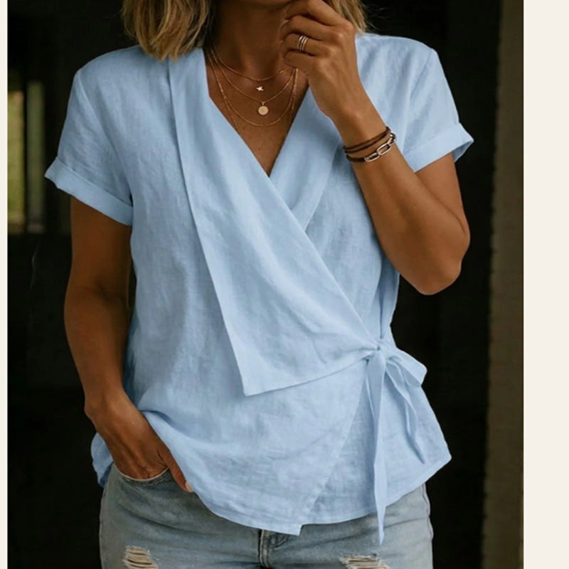 Charlotte Bennett | Wrap Tie Blouse For Women