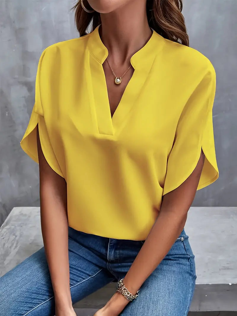 Juliette Moreau | Elegant V-Neck Blouse For Women