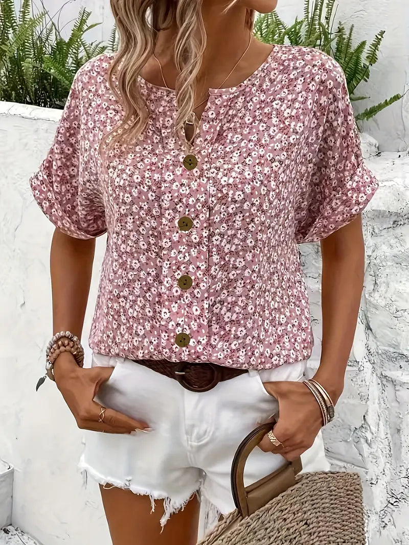 Arabella Sinclair | Floral Button Blouse For Women