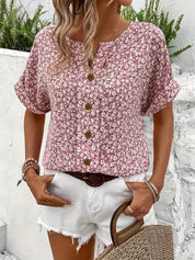 Arabella Sinclair | Floral Button Blouse For Women