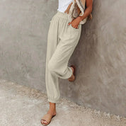 Isabella Moretti | Relaxed Linen Trousers For Women