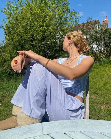 Amélie Rousseau | Relaxed Cotton Lounge Trousers For Women