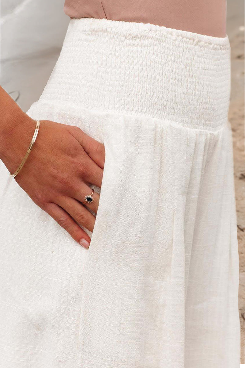 Colette Dubois | Smocked Waist Wide Leg Trousers For Women