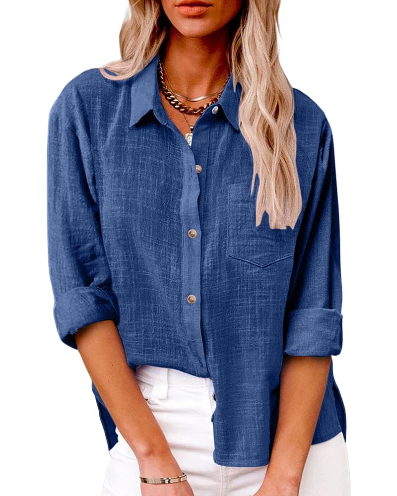 Juliette Monroe | Casual Linen Button Shirt For Women