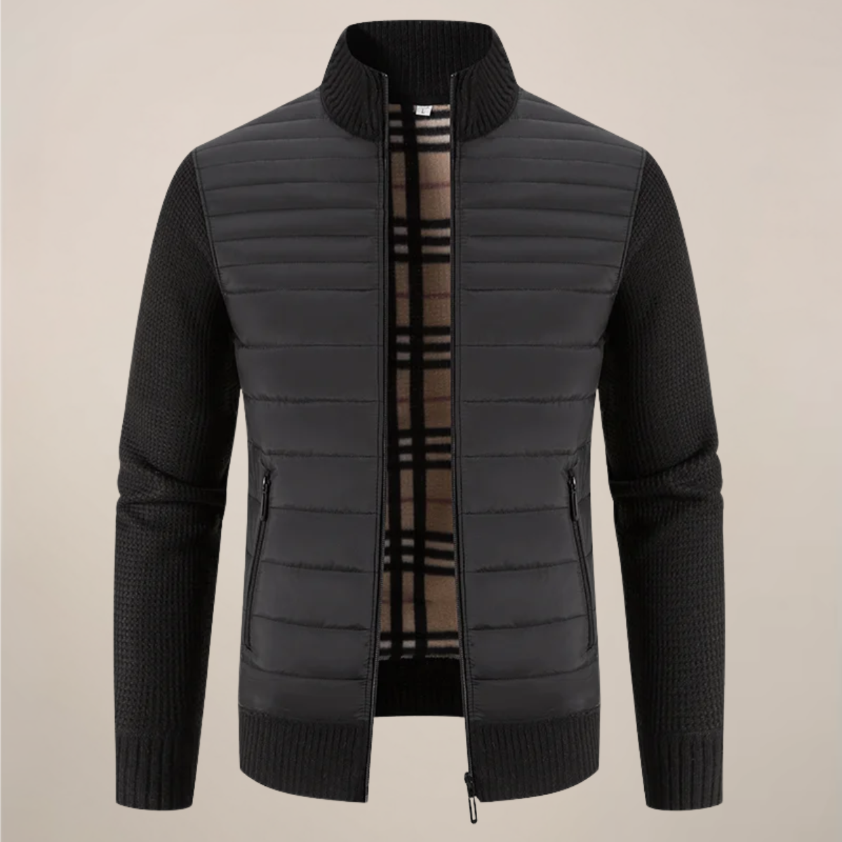 Oliver Beaumont | Hybrid Quilted Knit Jacket For Men