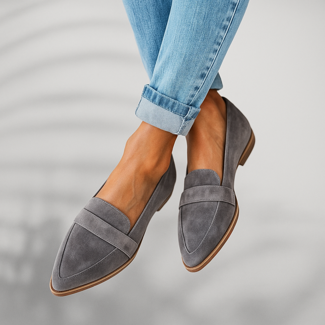 Monica Bowers | Suede Pointed Loafers For Women